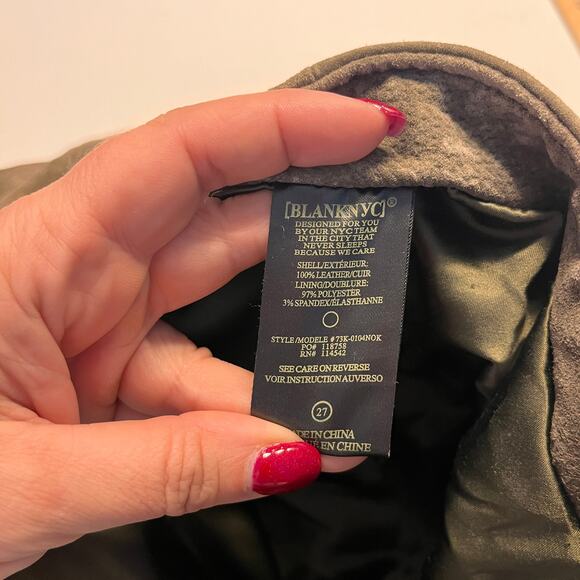 BLANKNYC Chocolate Souffl Faux Suede Leather Mini Skirt Size 27 - Picture 7 of 10